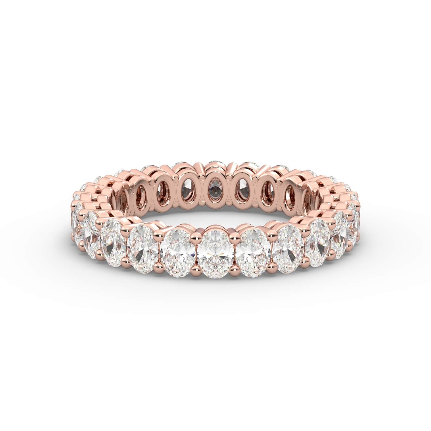 טבעת אינטרנטי אובלים זהב 14K זהב אדום