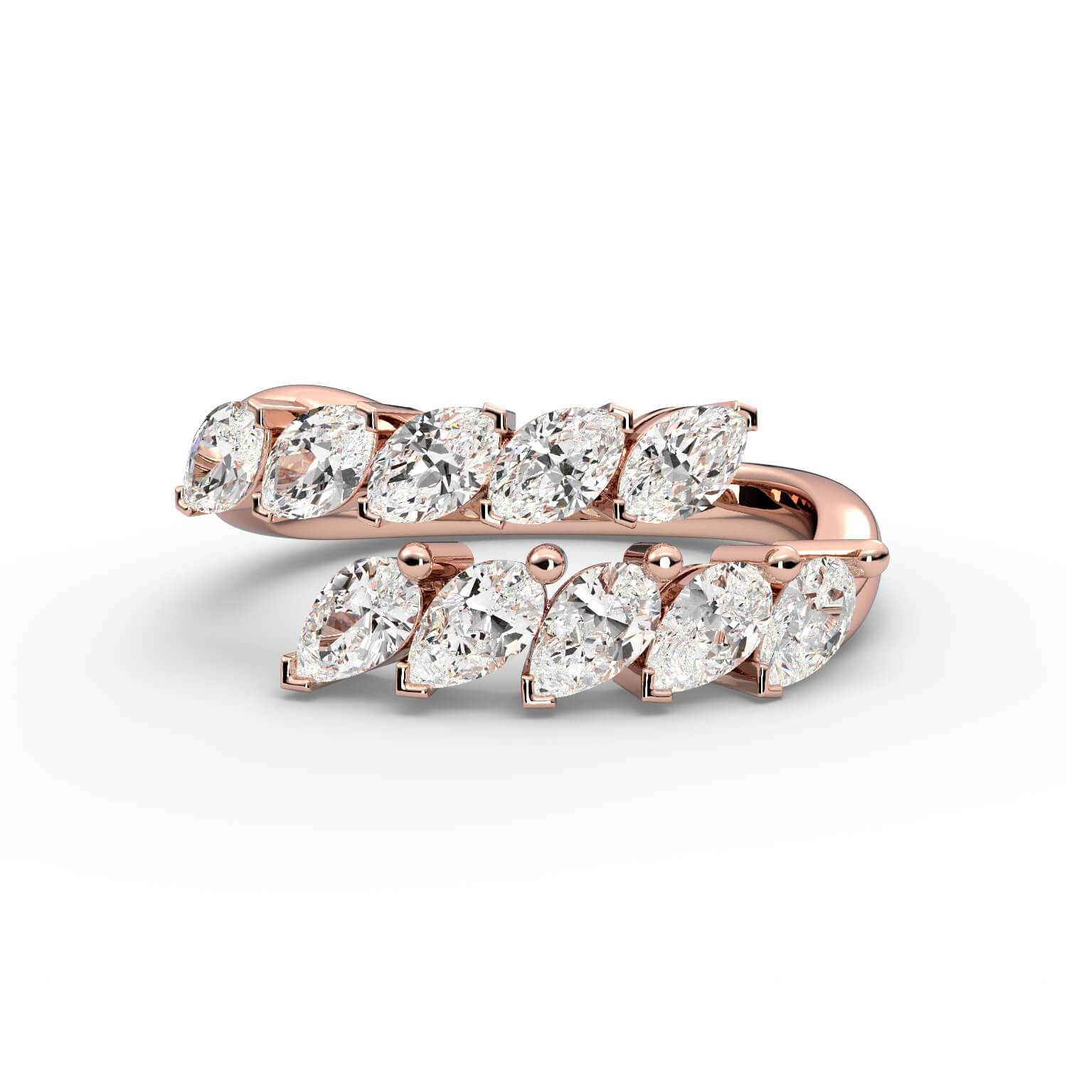 טבעת מרקיזות זהב 14K זהב אדום